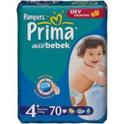 Prima Aktif Bebek Dev Ekonomi Maxi Plus 4+ Numara 70 Adet 9-16 kg