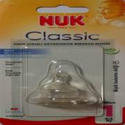 Nuk %0 BPA Classic Biberon Emziği Silikon No:1 Büyük Delik