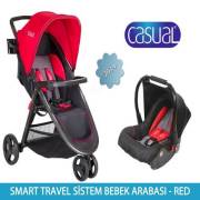 Casual Smart Travel Sistem Bebek Arabası - Red (Apron)