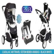 Casual Cadillac Air Travel Sistem Bebek Arabası - Black Whıte (Siyah-Beyaz)