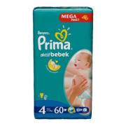 Prima Aktif Bebek Maxi Jumbo Paket 4 Numara 60 Adet 7-14 kg