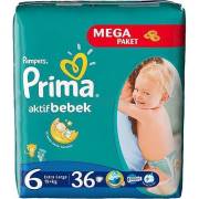 Prima Aktif Bebek Extra Large Mega Paket 6 Numara 36 Adet 15+ kg