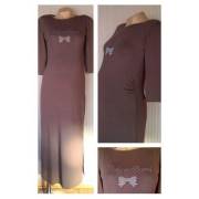 Chezmam 5550-U Maxi Hamile Elbise - Baby / Kahve L