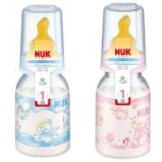 Nuk PP Rose&Blue Biberon Kauçuk Emzikli - 110 ml