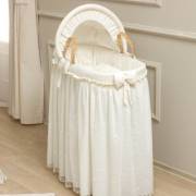 Funna Baby 5418 Premium Baby Hasır Sepet Tekstil Seti - Krem