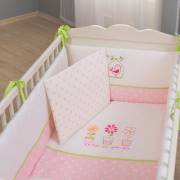 Lolybon 9378 Garden Mini Uyku Seti / 60x120 cm - Pembe