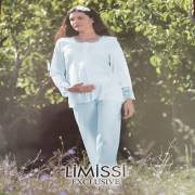 Limissi 2069 Pijama Takımı Dantelli Mavi - M