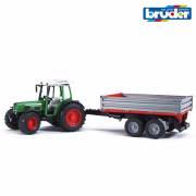 Bruder Fendt 209 S Traktör & Kırmızı Römork BR02104