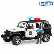 Bruder Jeep Wrangler U.R. Polis Aracı ve Koyu Renk Memur BR02527