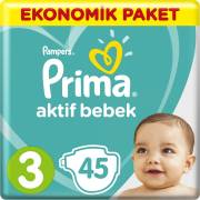 Prima Aktif Bebek Ekonomik Paket 3 Numara 45 Adet