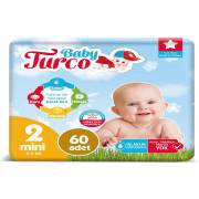 Baby Turco Bebek Bezi 2 Beden Mini 60 Adet 