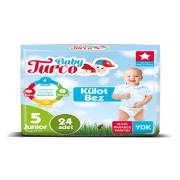 Baby Turco Külot Bez 5 Beden Junior 24 Adet