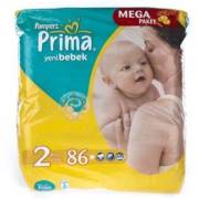 Prima Yeni Bebek Mini Jumbo Paket 2 Numara 86 Adet 3-6 kg