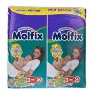 Molfix Midi 3 Numara (50+50) 100 Adet 4-9 kg