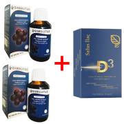 Sambutus Kara Mürver Ekstresi 100 ml 2 Adet + Vitamin D3 500 IU İçeren Sprey 15 ml