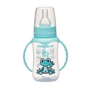 BabyTime BT080 Kulplu Kiraz Uçlu Cam Biberon 125 ml 0-6 Ay- Erkek