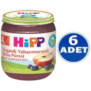 Hipp Organik Yabanmersinli Elma Püresi 125Gr 6 Adet