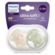  Philips Avent Ultra Soft Yumuşak 2li Emzik 0-6 Ay - SCF091/07