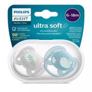   Philips Avent Ultra Soft Yumuşak 2li Emzik 6-18 Ay - SCF091/15