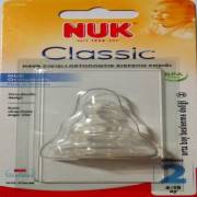 Nuk %0 BPA Classic Biberon Emziği Silikon No:2 Orta Delik