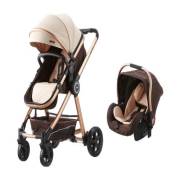 Baby2Go 8034 Power Gold Travel Sistem Bebek Arabası - Krem