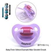 BabyTime Silikon Damaklı Mat Gövdeli Emzik 0-6 Ay - Lila