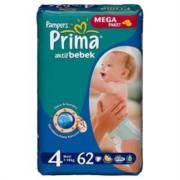 Prima Aktif Bebek Maxi Jumbo Paket 4 Numara 62 Adet 7-14 kg